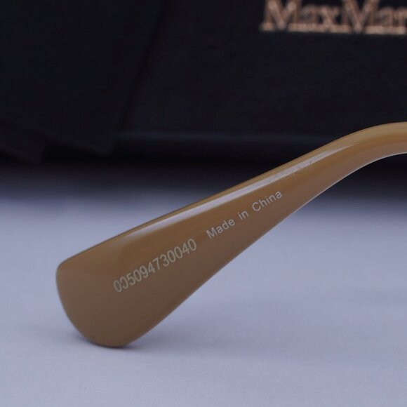 MaxMara MM0081 32X Aviator Sunglasses - Gold/Blue Mirror - Picture 7 of 9